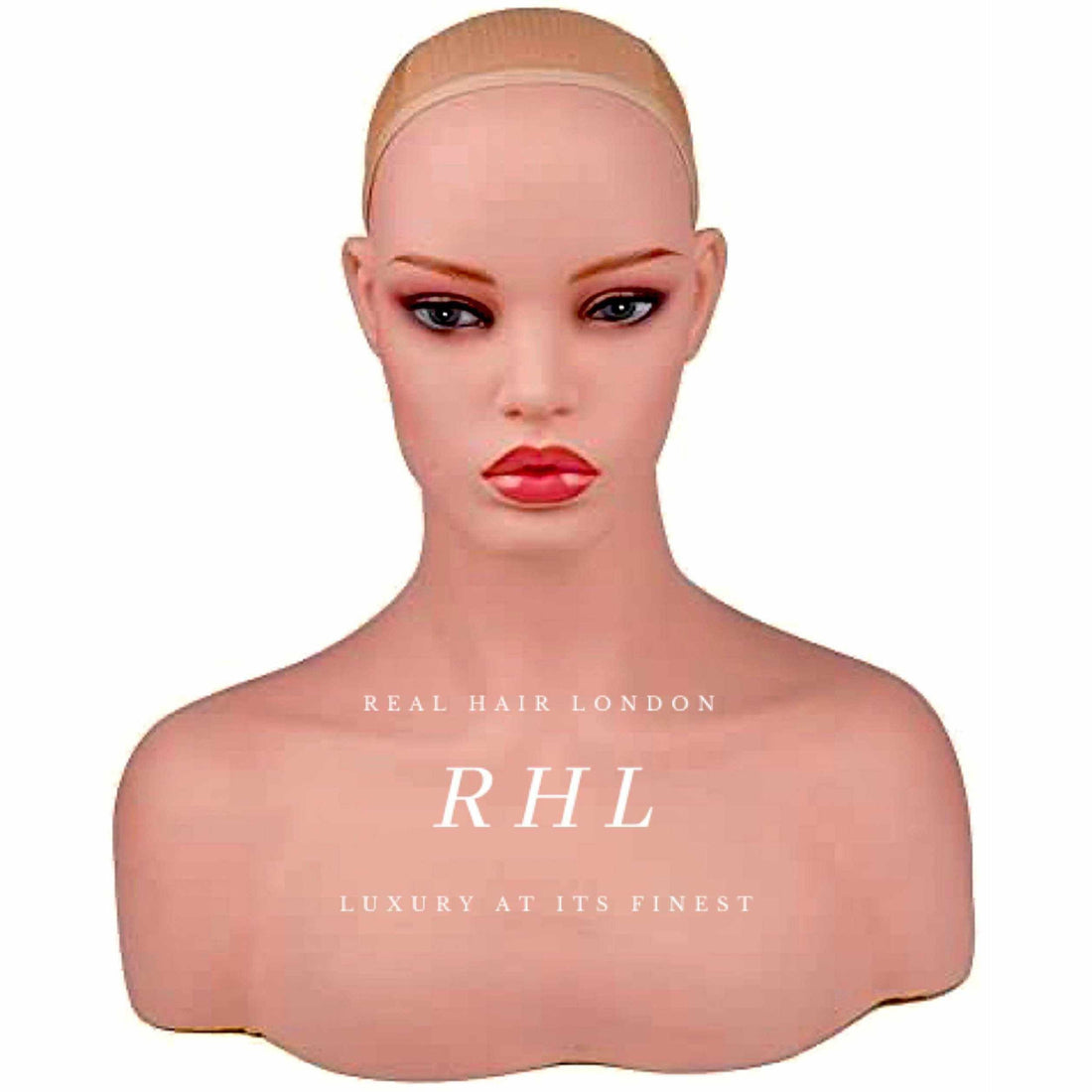 The luxury world of Real Hair London dolls. Professional female mannequin head and bust-Real Hair London