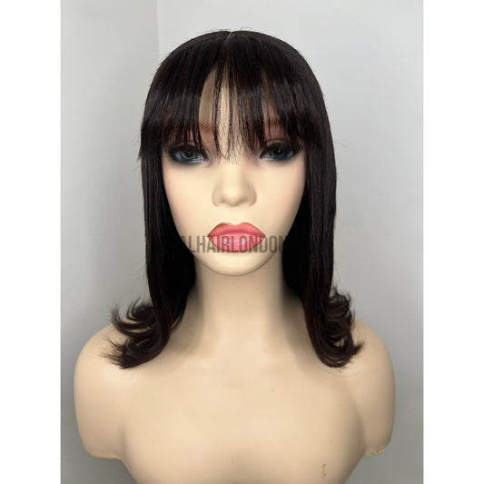 Exclusive 10-Inch 100% Human Hair Bob Wig with Natural Bangs – Limited Edition