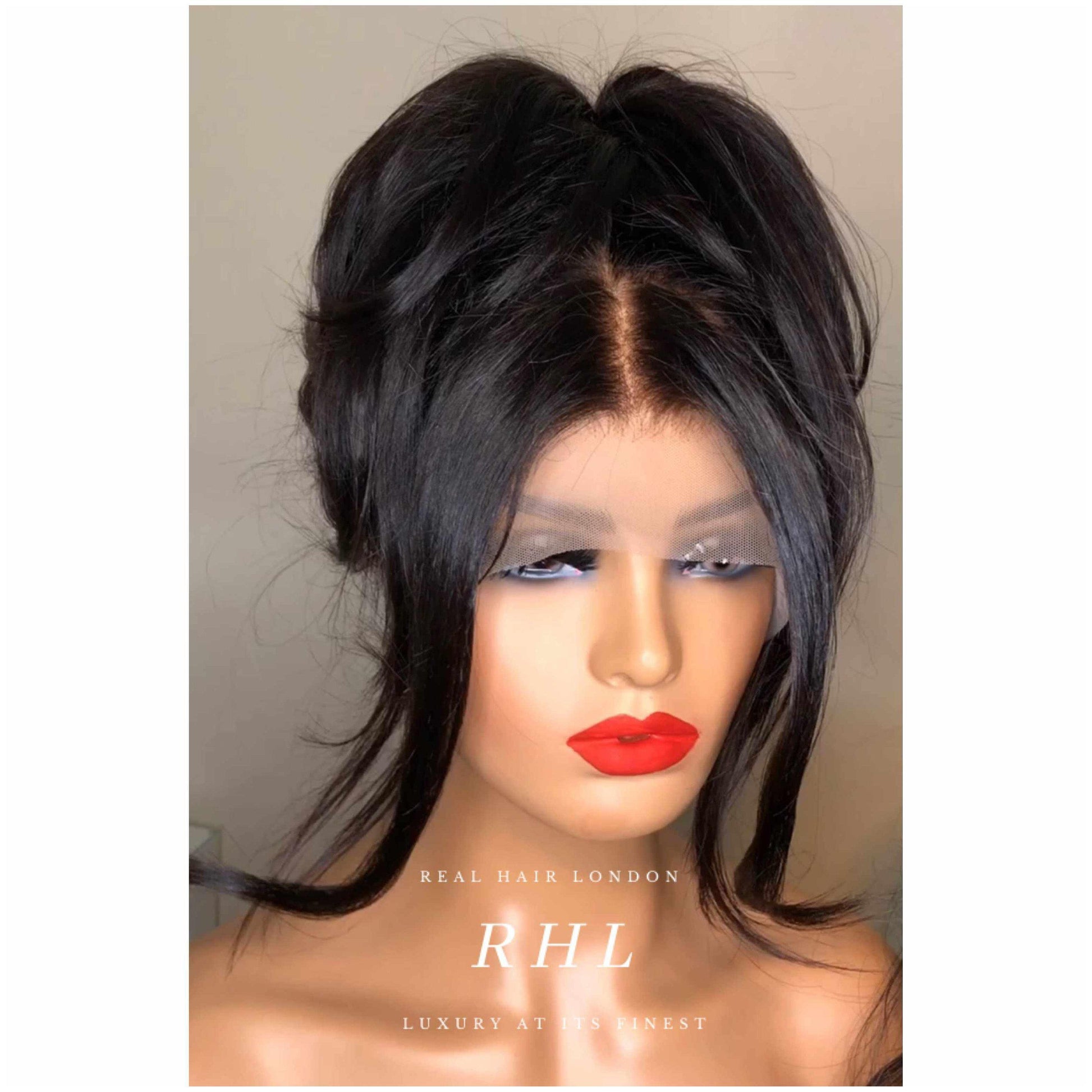 Jamie Lee 360 Lace Wig: High Ponytail and Bun Wig, Occassion hairstyles, 100% Double Drawn Raw Virgin Human Hair